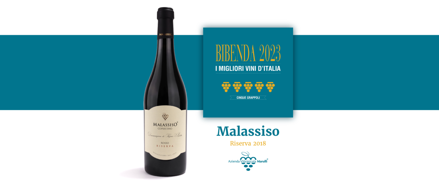 Malassiso Migliori vini d'Italia - Premio Bibenda2023 cinque grappoli